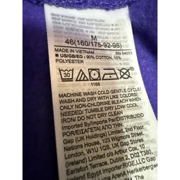 Gap Women's Purple Drawstring Fleece Drawstring Tapered Jogger Sweatpants Size M - Picture 5 of 5